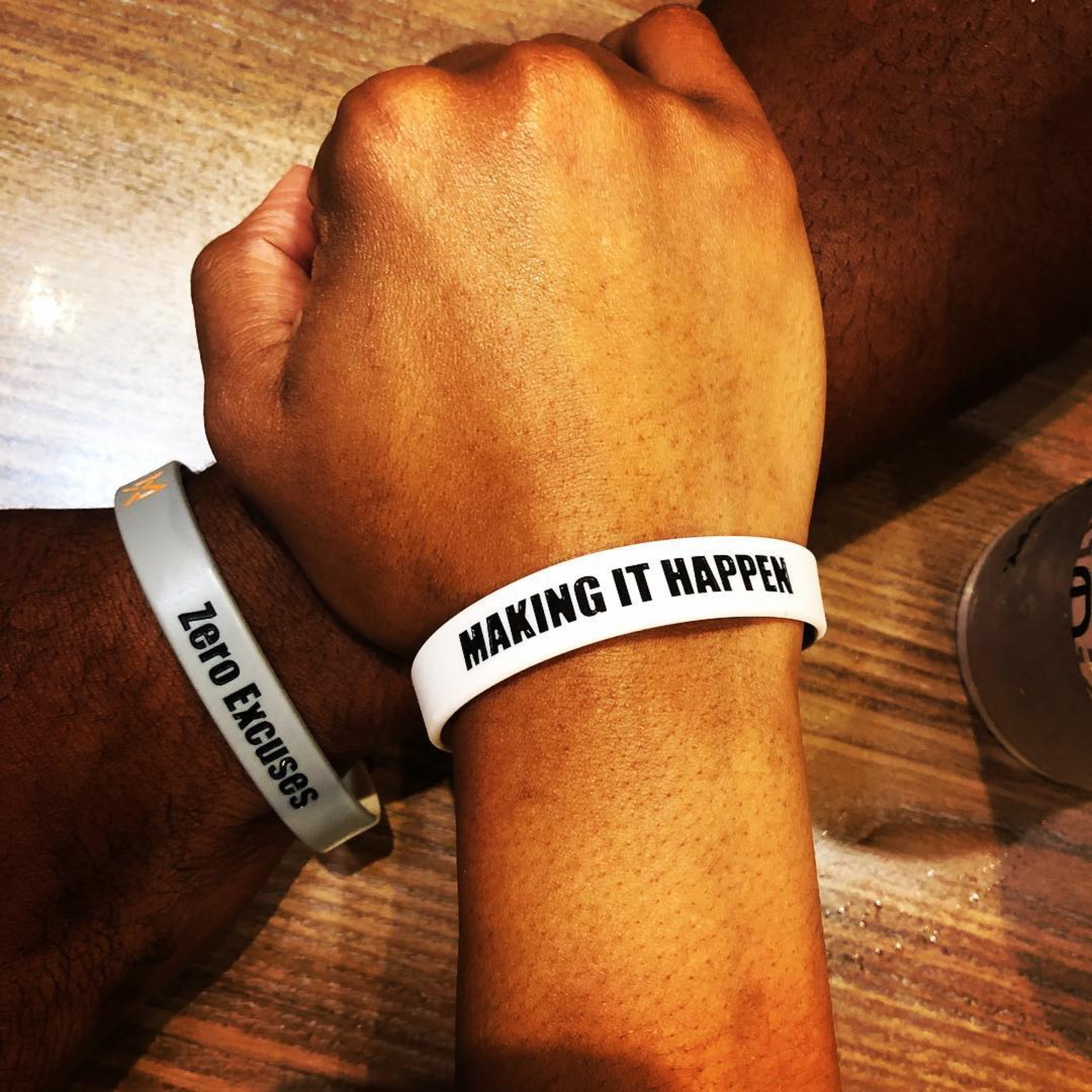 'Zero Excuses' Wristbands