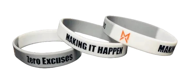 'Zero Excuses' Wristbands