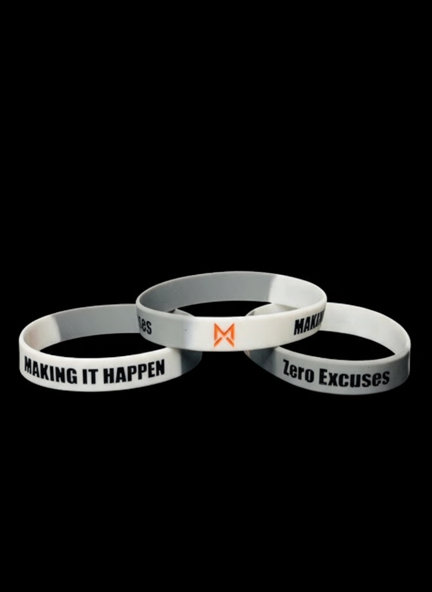 'Zero Excuses' Wristbands